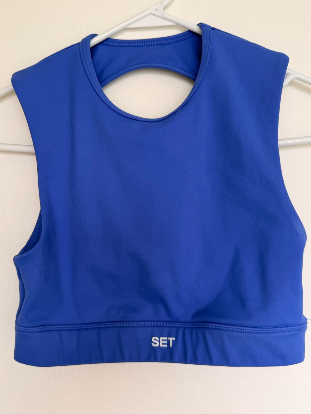 Set Active- Women's Royal Blue Cropped Tank Top